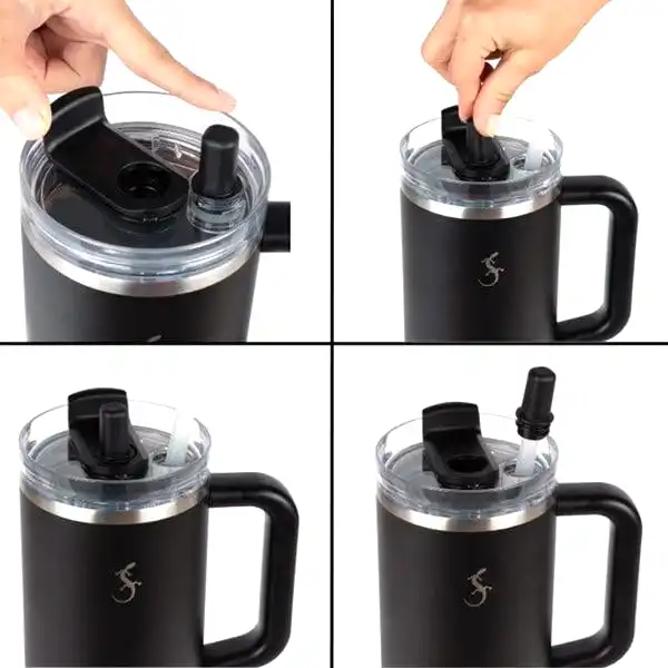Lurch - “Big Cup” 1.2 L Lila,&nbsp;Paslanmaz&nbsp;Çelik&nbsp;Termos&nbsp;- Uzatılabilir&nbsp;Pipetli,&nbsp;Çift&nbsp;Cidarlı,&nbsp;Sızdırmaz - 270973
