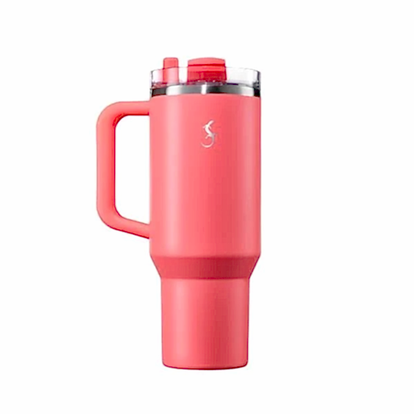 Lurch - “Big Cup” 1.2 L Mercan Pembe,&nbsp;Paslanmaz&nbsp;Çelik&nbsp;Termos&nbsp;- Uzatılabilir&nbsp;Pipetli,&nbsp;Çift&nbsp;Cidarlı,&nbsp;Sızdırmaz - 240876
