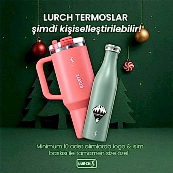 Lurch - "Coffee-To-Go" 300 ml Granit Gri, Paslanmaz Çelik Termos - Çift Cidarlı - 270985