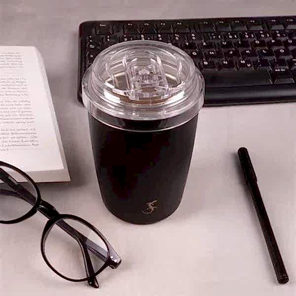 Lurch - "Coffee-To-Go" 300 ml Mat Siyah, Paslanmaz Çelik Termos - Çift Cidarlı - 270983