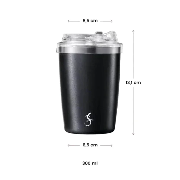 Lurch - "Coffee-To-Go" 300 ml Mat Siyah, Paslanmaz Çelik Termos - Çift Cidarlı - 270983