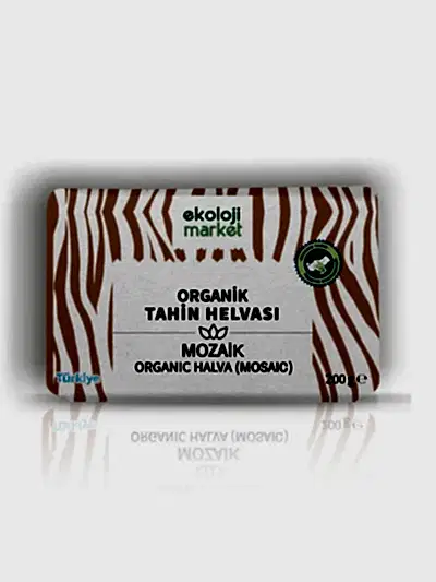 Organik Glutensiz Şekersiz Tahin Helvası Mozaik 200 gr
