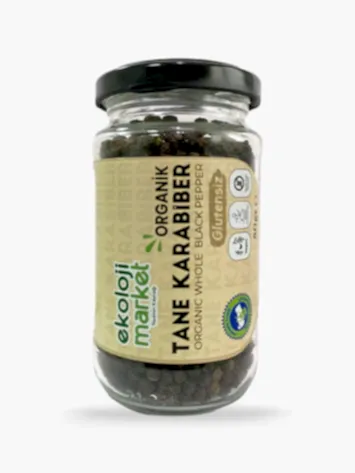 Organik Glutensiz Kavanoz Tane Karabiber 80 gr