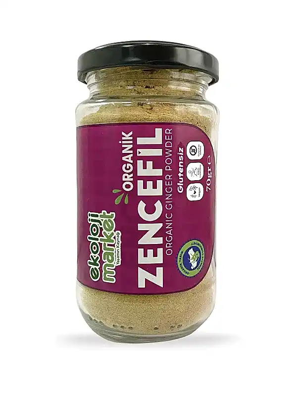Organik Glutensiz Kavanoz Zencefil 70 gr
